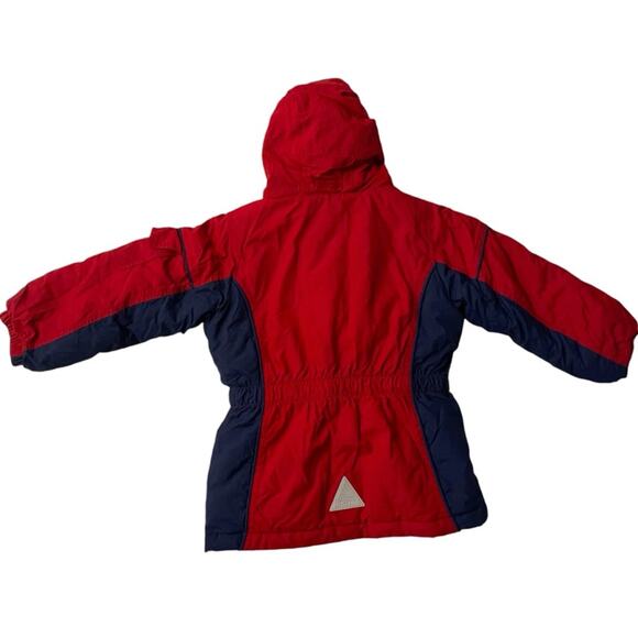Boys L.L. Bean Size 4T Puffer Hoodie Jacket Red and Blue Thinsulate Insulation - Picture 9 of 13